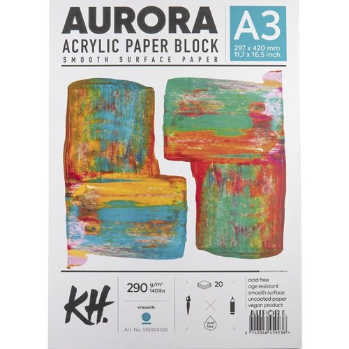 Blok Aurora do farb akrylowych - A3, 290g, 20 ark.