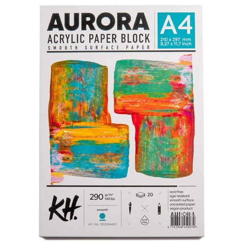Blok Aurora do farb akrylowych - A4, 290g, 20 ark.