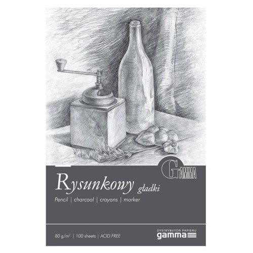 Blok rysunkowy Gamma gładki - A5, 80 g, 100 ark.