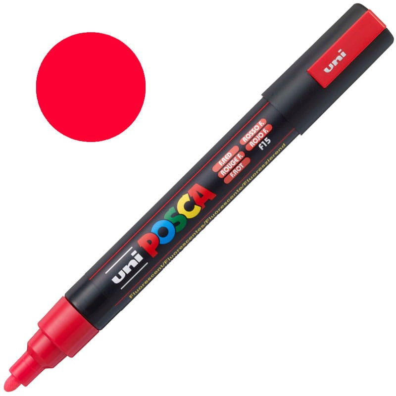 Marker POSCA 5M 1.8-2.5 mm F15 Fluo red