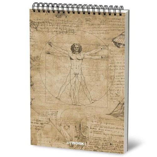 Blok na spirali Stifflex artWORK Sketch „Leonardo” - 24 x 33 cm, 120 g, 80 ark.