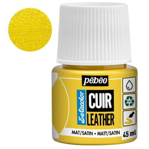 Farba do skóry Setacolor Leather Pebeo 45 ml - 02 Vivid yellow