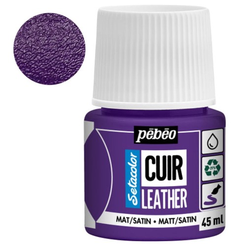 Farba do skóry Setacolor Leather Pebeo 45 ml - 09 Aubergine violet