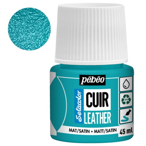 Farba do skóry Setacolor Leather Pebeo 45 ml - 13 Turquoise blue