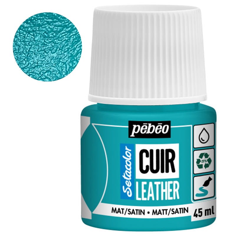Farba do skóry Setacolor Leather Pebeo 45 ml - 13 Turquoise blue
