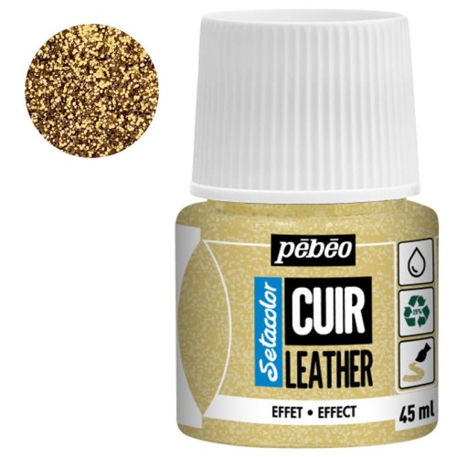 Farba do skóry Setacolor Leather Pebeo 45 ml - 37 Glitter gold