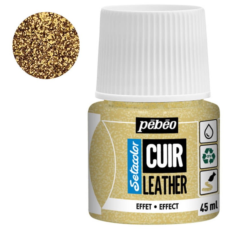 Farba do skóry Setacolor Leather Pebeo 45 ml - 37 Glitter gold