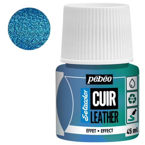 Farba do skóry Setacolor Leather Pebeo 45 ml - 42 Duochrome blue green