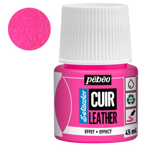 Farba do skóry Setacolor Leather Pebeo 45 ml - 48 Fluorescent pink
