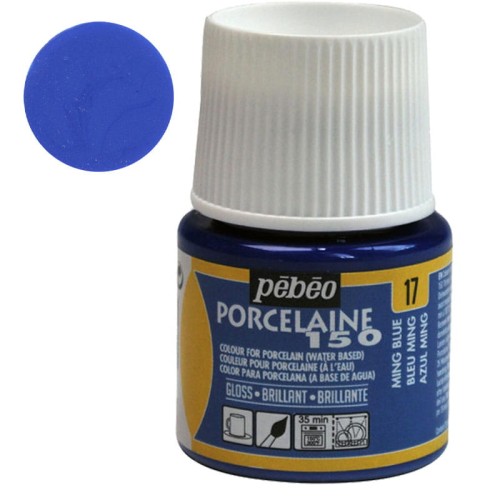 Farba do porcelany Pebeo Porcelaine 150°C 45 ml - 17 Ming Blue