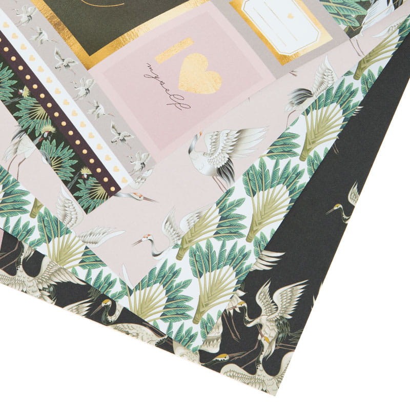 Blok kreatywny do scrapbookingu z naklejkami A4 - satin gold