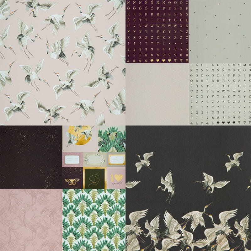 Blok kreatywny do scrapbookingu z naklejkami A4 - satin gold