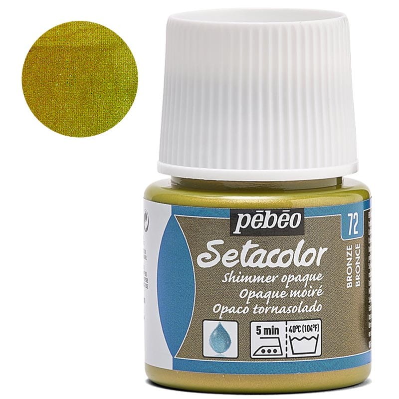 Farba do tkanin Setacolor Opaque Pebeo 45 ml - 72 Bronze shimmer