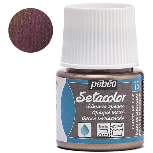 Farba do tkanin Setacolor Opaque Pebeo 45 ml - 75 Chocolate chip shimmer