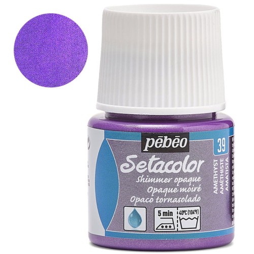 Farba do tkanin Setacolor Opaque Pebeo 45 ml - 39 Amethyst shimmer
