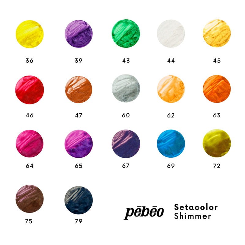 Farba do tkanin Setacolor Opaque Pebeo 45 ml - 39 Amethyst shimmer