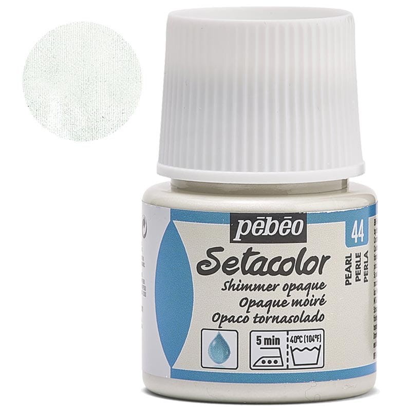 Farba do tkanin Setacolor Opaque Pebeo 45 ml - 44 Pearl shimmer