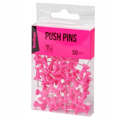 Pinezki Berlingo 50 szt. - różowe