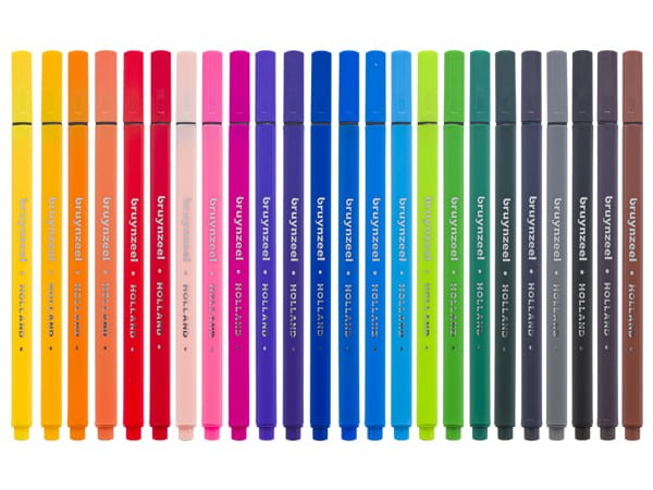 Cienkopisy Bruynzeel Fineliner Basic Colour 24 szt