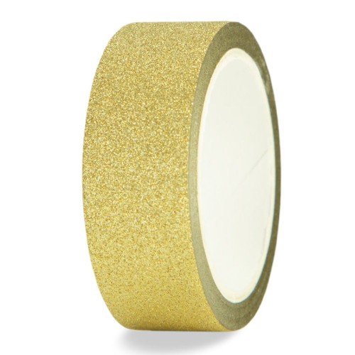 Taśma washi Hearts  brokat - blade złoto