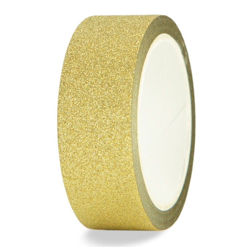 Taśma washi Hearts brokat blade złoto 01