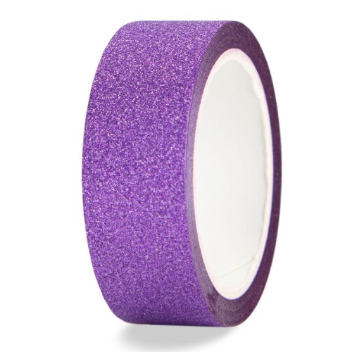 Taśma washi Hearts brokat - fiolet