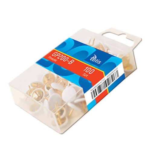 Pinezki Tetis białe - 100 szt. 