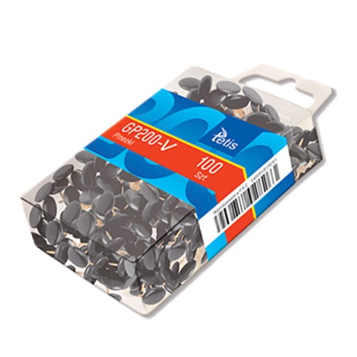 Pinezki Tetis czarne - 100 szt.