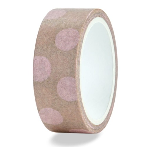 Taśma washi Trends pink dots - beige