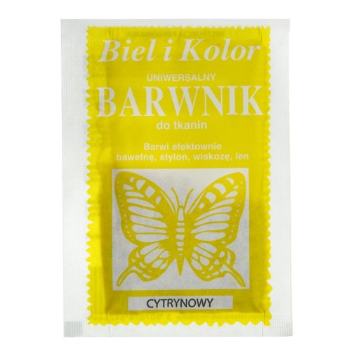 Barwnik do tkanin Biel i Kolor - cytrynowy