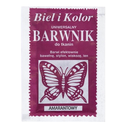 Barwnik do tkanin Biel i Kolor - amarantowy
