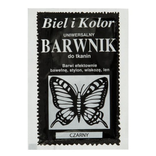 Barwnik do tkanin Biel i Kolor - czarny