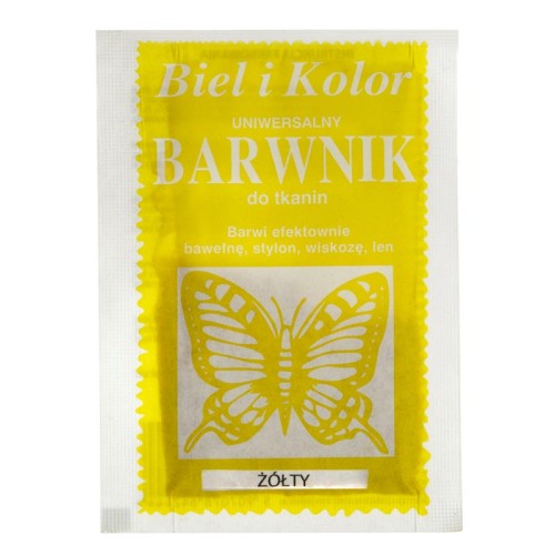 Barwnik do tkanin Biel i Kolor - żółty