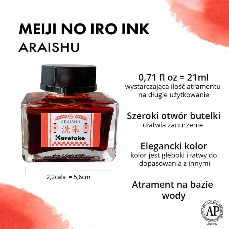 Atrament Kuretake Meiji No Iro 21 ml - 532 araischu 03