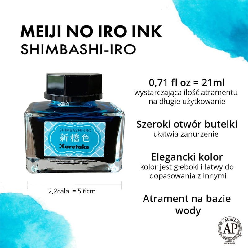 Atrament Kuretake Meiji No Iro 21 ml - 533 shimbashi-iro 03