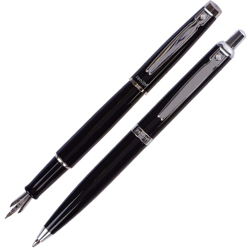 Komplet-Zenith-Omega-dlugopis-pioro-Czarny