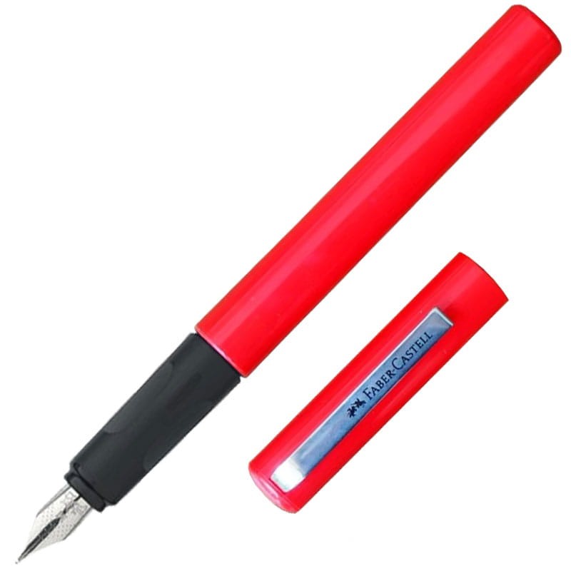Pióro wieczne School Faber-Castell czerwone + naboje