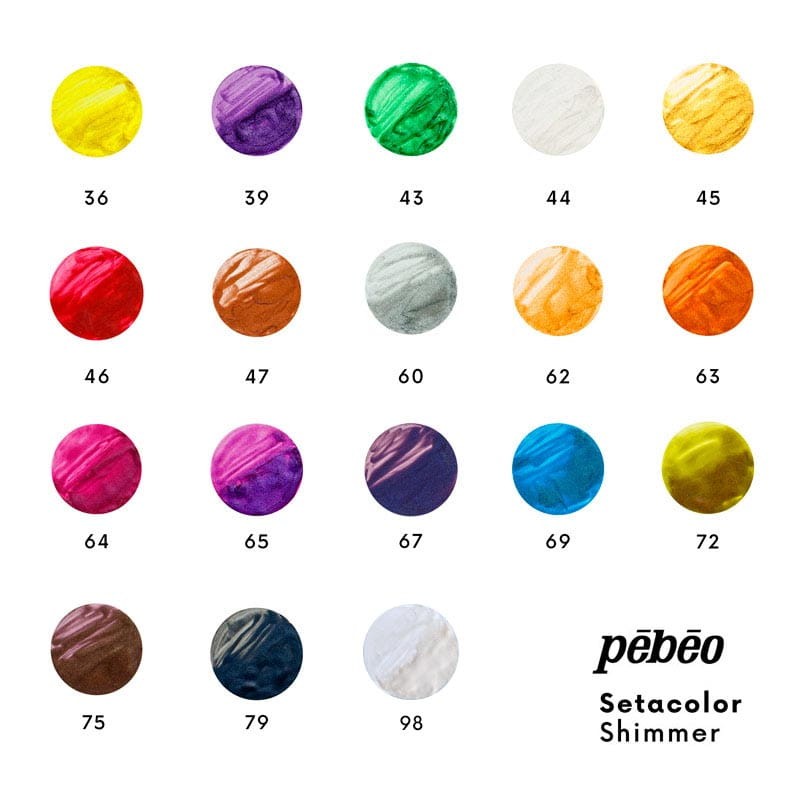 Farba do tkanin Setacolor Opaque Pebeo 45 ml - 42 Turqoise shimmer