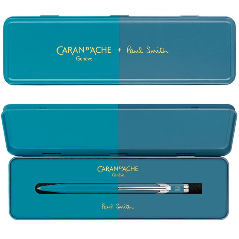 Długopis 849 Caran d'Ache + Paul Smith - Cyan steel