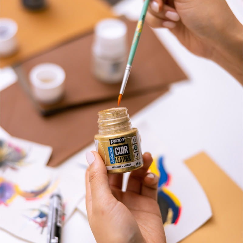 Farba do skóry Setacolor Leather Pebeo 45 ml - 33 Metal gold