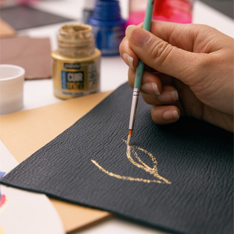 Farba do skóry Setacolor Leather Pebeo 45 ml - 33 Metal gold