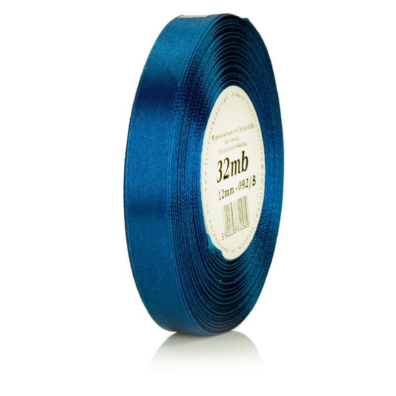 Wstążka atłasowa 12mm 092/B granatowa