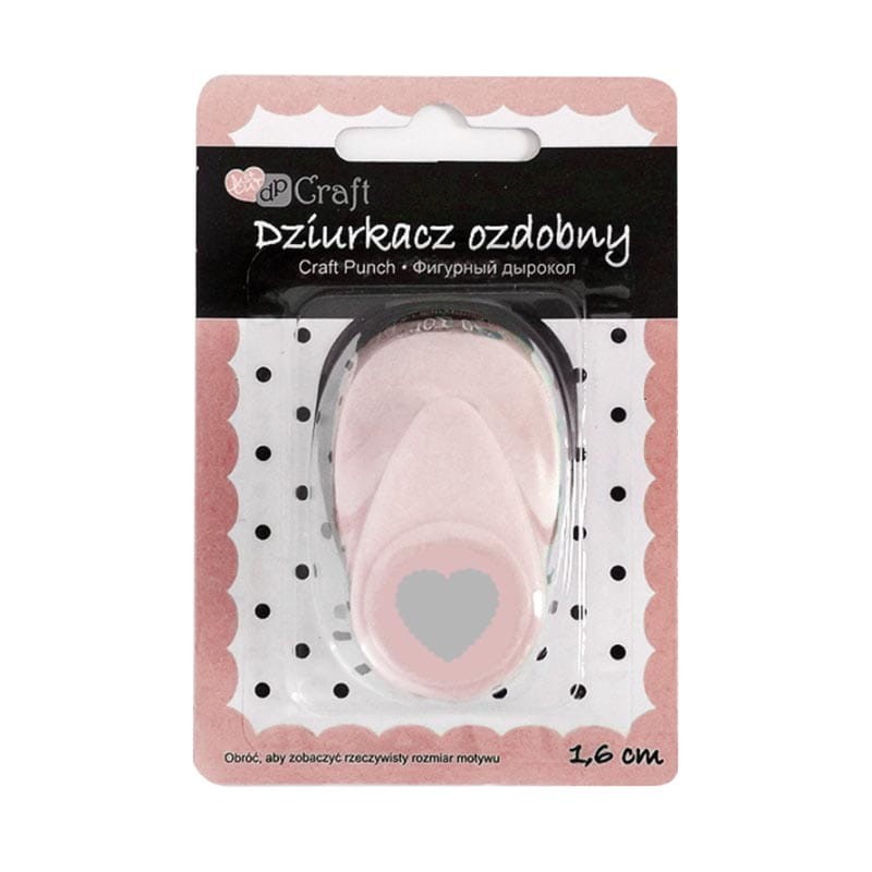 Dziurkacz ozdobny DP Craft 1.6 cm - serce falbanka