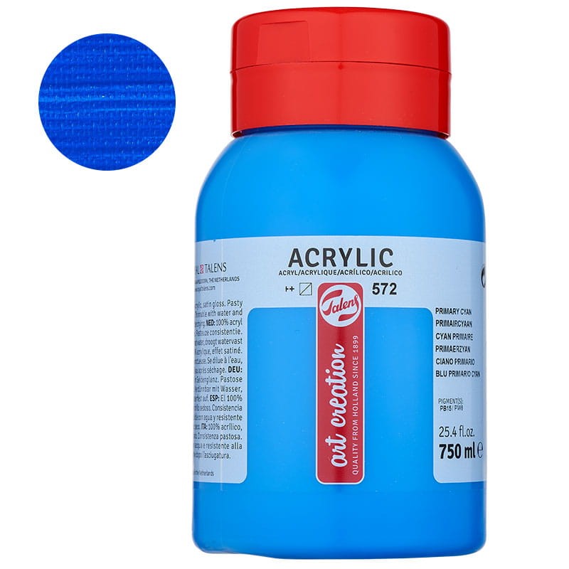 Farba akrylowa Art Creation 750 ml - 572 Primary Cyan