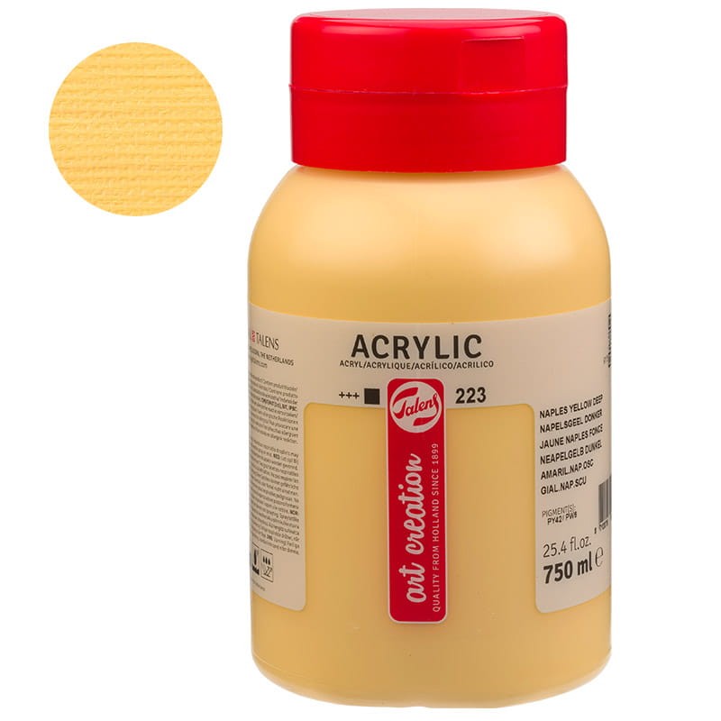 Farba akrylowa Art Creation 750 ml - 223 Naples Yellow Deep