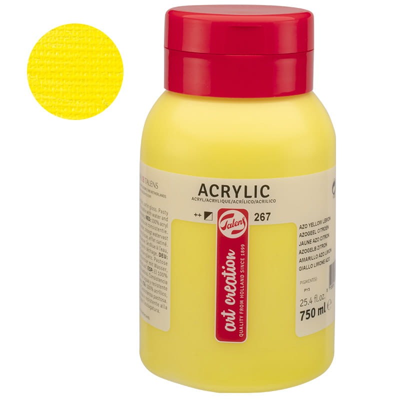 Farba akrylowa Art Creation 750 ml - 267 Azo Yellow Lemon