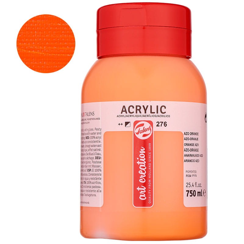 Farba akrylowa ArtCreation 750ml 276 Azo Orange