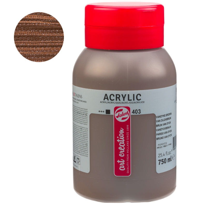 Farba akrylowa Art Creation 750 ml - 403 Vandyke Brown