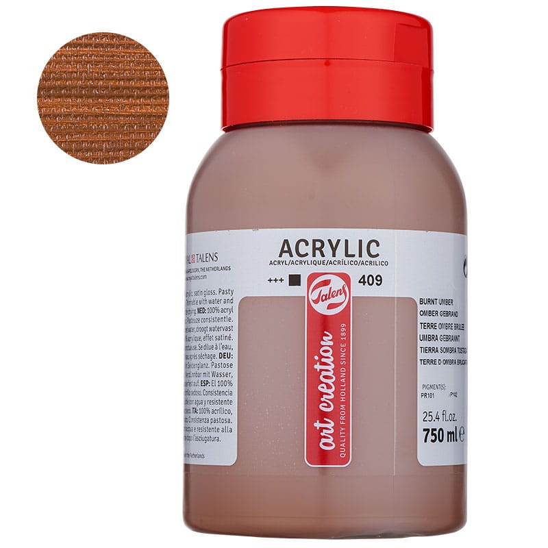Farba akrylowa Art Creation 750 ml - 409 Burnt Umber