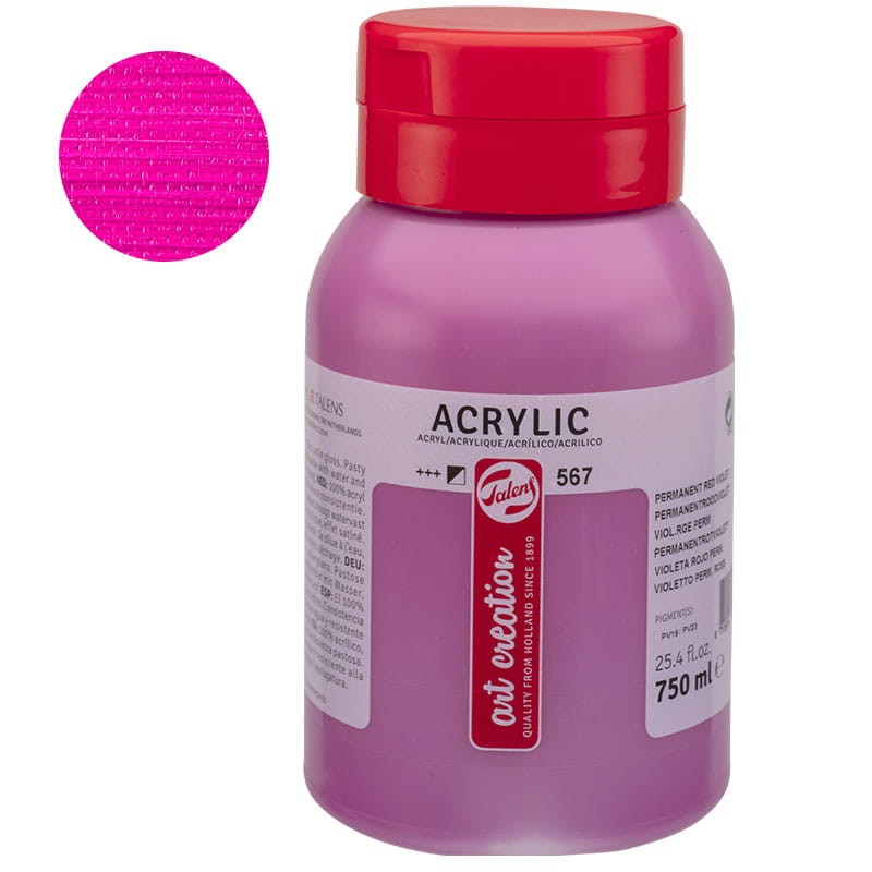 Farba akrylowa Art Creation 750 ml - 567 Permanent Red Violet